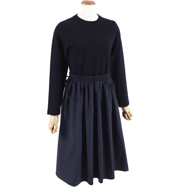 ニットドッキングワンピース(ダークブルー-M(38))