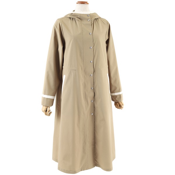 フード付き撥水コート(ベージュ-M(38))