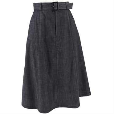 ライトデニムストレッチスカート