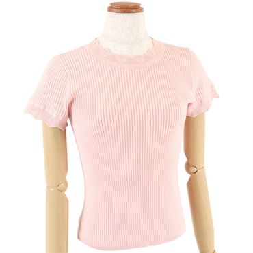 フリルリブニットプルオーバー