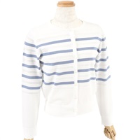 ボーダーニットカーディガン(ホワイト-M(38))