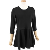 ドッキングペプラムニットプルオーバー(ブラック-M(38))