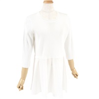 ドッキングペプラムニットプルオーバー(ホワイト-M(38))