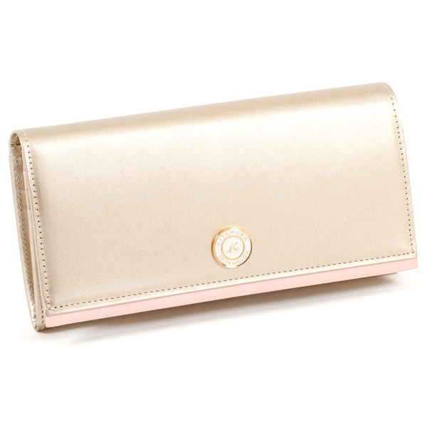 長財布(ゴールド／ピンク)
