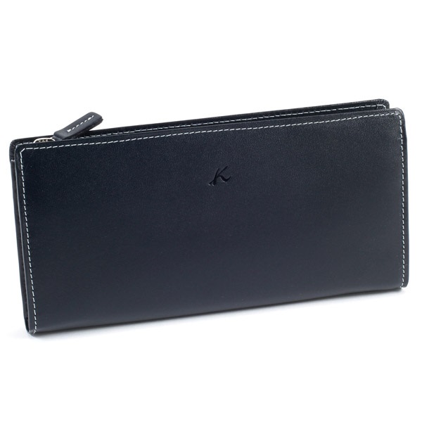 長財布(ダークブルー／アイスブルーステッチ)
