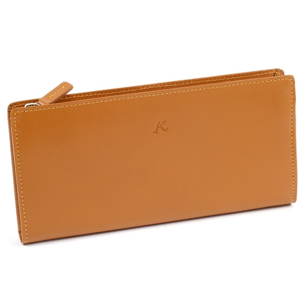 長財布(キャメル／イエローステッチ)