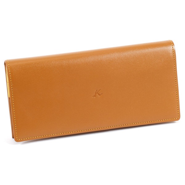 長財布(キャメル／イエローステッチ)