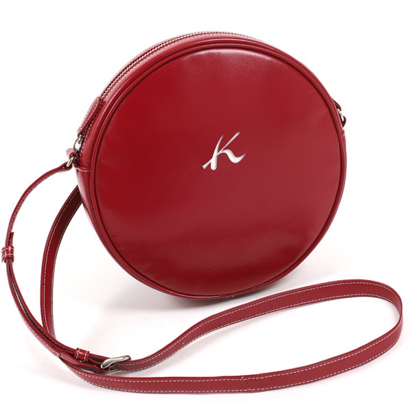 ショルダーバッグ(レッド／ホワイトステッチ)