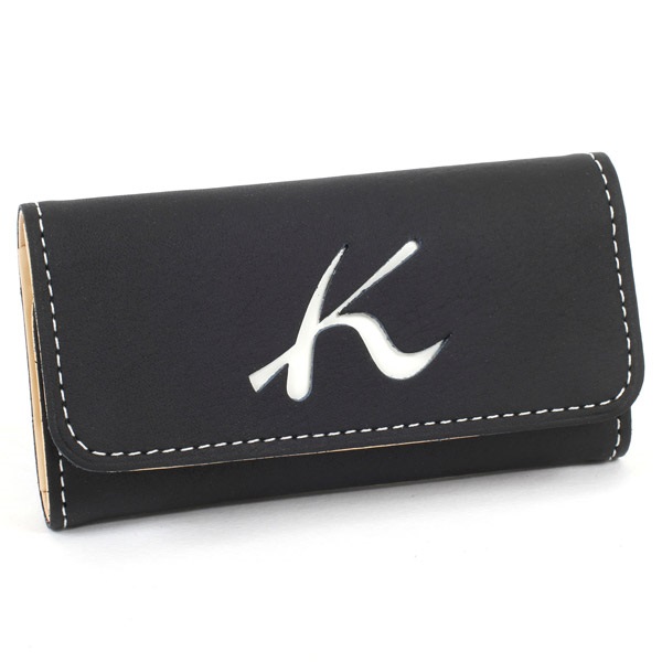 キーケース(ダークブルー／ホワイトステッチ)