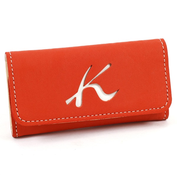 キーケース(レッド／ホワイトステッチ)