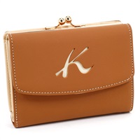 二折財布(キャメル／アイボリーステッチ)