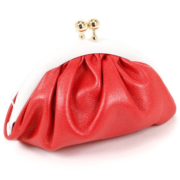 小銭入れ(パールレッド／ホワイト)