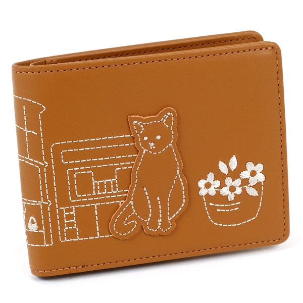 二折財布(キャメル（ネコ）)