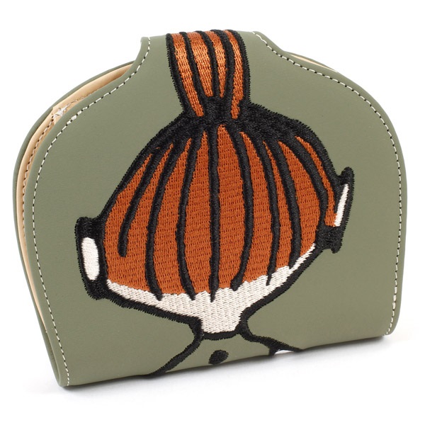 【MOOMIN×Kitamura】二折財布(カーキ)