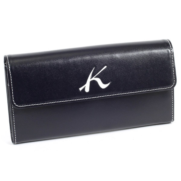 長財布(ダークブルー／ホワイト)