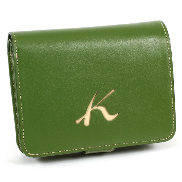 二折財布(オリーブ／ベージュ)