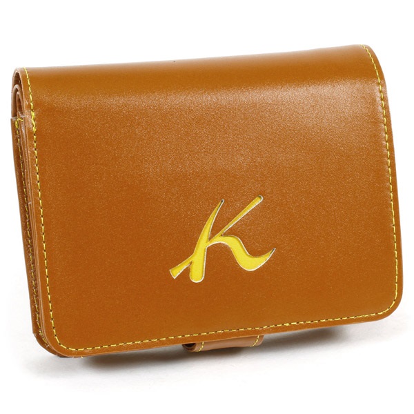 二折財布(キャメル／イエロー)