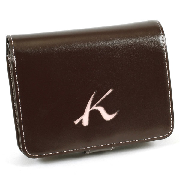 二折財布(チョコ／ピンク)