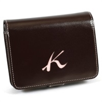 二折財布(チョコ／ピンク)