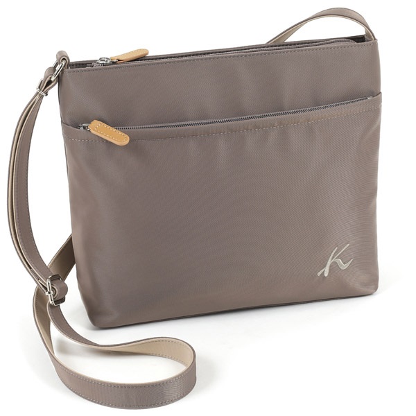 ショルダーバッグ(チャコールグレー／サンドベージュ)