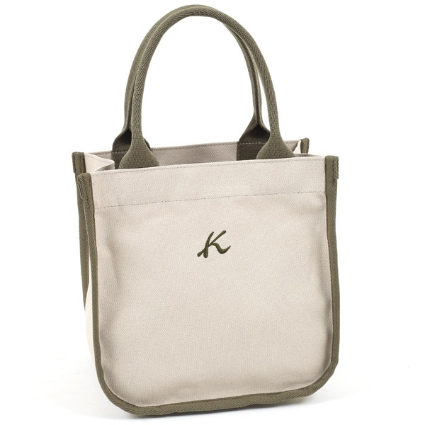 トートバッグ(サンドベージュ／オリーブ)