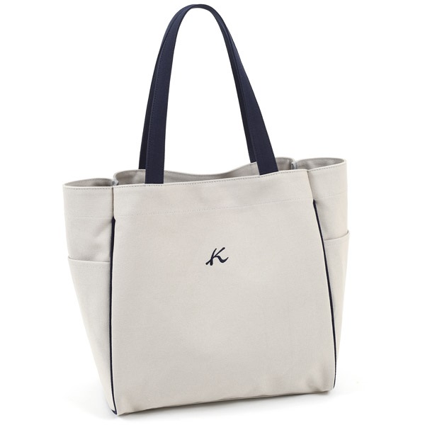 【WEB限定】セミショルダーバッグ(ライトグレー／ダークブルー)