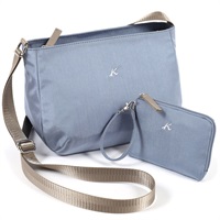 ショルダーバッグ(ブルーグレー／サンドベージュ)