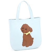 セミショルダーバッグ（トイプードル）(アイスブルー／ブラウン【入荷予定日：2月15日】)