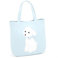 セミショルダーバッグ（トイプードル）(アイスブルー／ホワイト【入荷予定日：2月15日】)