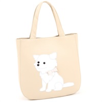 セミショルダーバッグ（チワワ）(ライトベージュ／ホワイト)