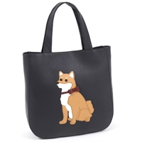 セミショルダーバッグ（柴犬）(ダークブルー／キャメル)