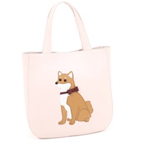 セミショルダーバッグ（柴犬）(ピンク／キャメル)