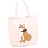 セミショルダーバッグ（柴犬）(ピンク／キャメル)