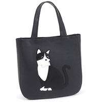 セミショルダーバッグ（ネコ）(ダークブルー／ブラック【入荷予定日：2月1日】)