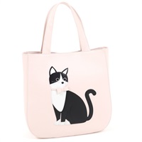 セミショルダーバッグ（ネコ）(ピンク／ブラック【入荷予定日：2月1日】)