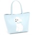 ハンドバッグ（トイプードル）(アイスブルー／ホワイト)