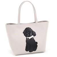 ハンドバッグ（トイプードル）(ライトグレー／ブラック【入荷予定日：2月1日】)