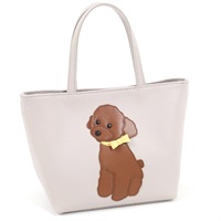 ハンドバッグ（トイプードル）(ライトグレー／ブラウン【入荷予定日：2月1日】)