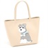 ハンドバッグ（ミニチュア・シュナウザー）(ライトベージュ／グレー)