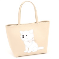 ハンドバッグ（チワワ）(ライトベージュ／ホワイト)
