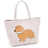 ハンドバッグ（ダックスフンド）(ライトグレー／キャメル【入荷予定日：2月1日】)