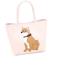 ハンドバッグ（柴犬）(ピンク／キャメル【入荷予定日：2月1日】)