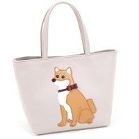 ハンドバッグ（柴犬）(ライトグレー／キャメル【入荷予定日：2月1日】)