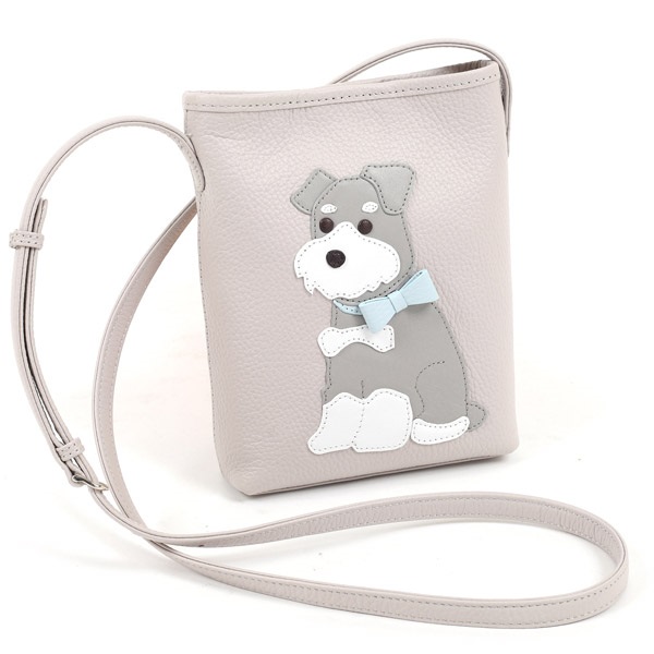 ショルダーバッグ（ミニチュア・シュナウザー）(ライトグレー／グレー【入荷予定日：2月15日】)