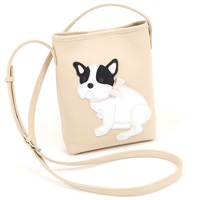 ショルダーバッグ（フレンチブル）(ライトベージュ／ブラック)