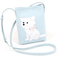 ショルダーバッグ（チワワ）(アイスブルー／ホワイト)