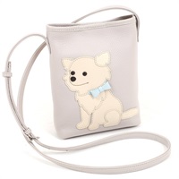 ショルダーバッグ（チワワ）(ライトグレー／ベージュ【入荷予定日：2月1日】)