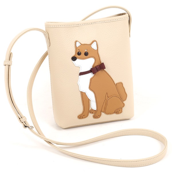 ショルダーバッグ（柴犬）(ライトベージュ／キャメル【入荷予定日：2月1日】)