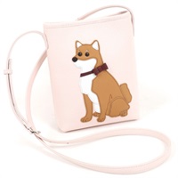 ショルダーバッグ（柴犬）(ピンク／キャメル)