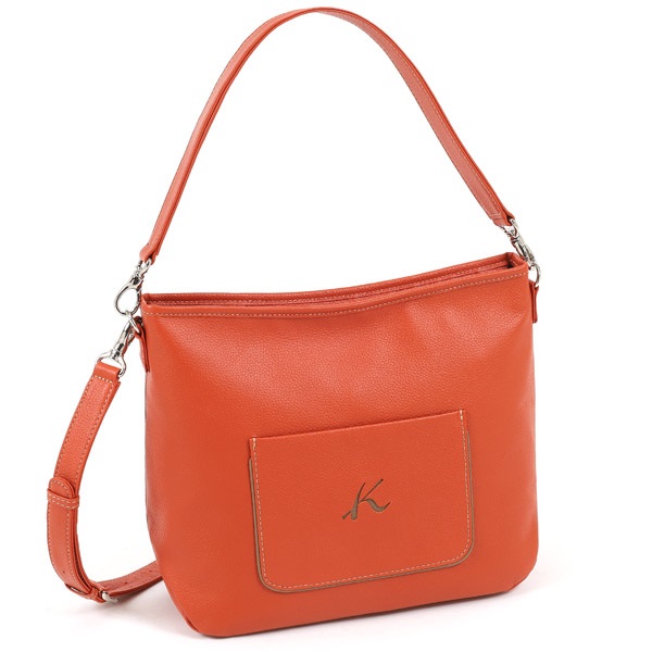 ２ｗａｙセミショルダーバッグ(レンガ／ココア)